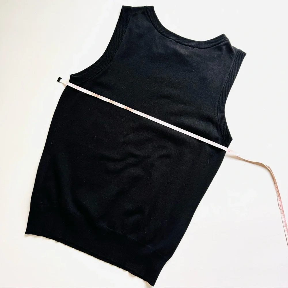 Banana Republic Black Knit Top Sleeveless Shell Black Size S - Picture 6 of 8